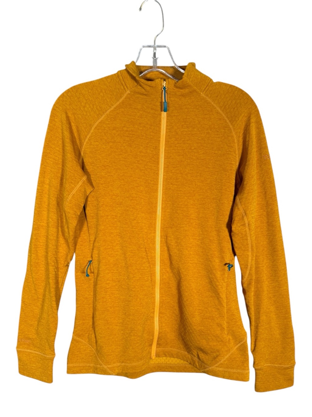Rab Women's Nexus Jacket Mustard Yellow Light Zip Up Midlayer Hiking M